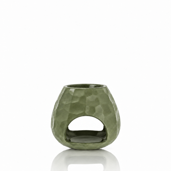 Scentchips | Συσκευή Καύσης με επίστρωση πορσελάνης | Army Green Sphere Chiseled