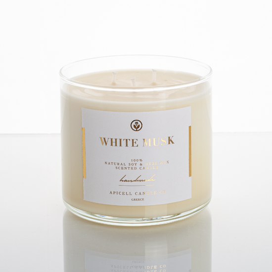 White Musk | Soy & Beeswax Candle | Grand Lumière