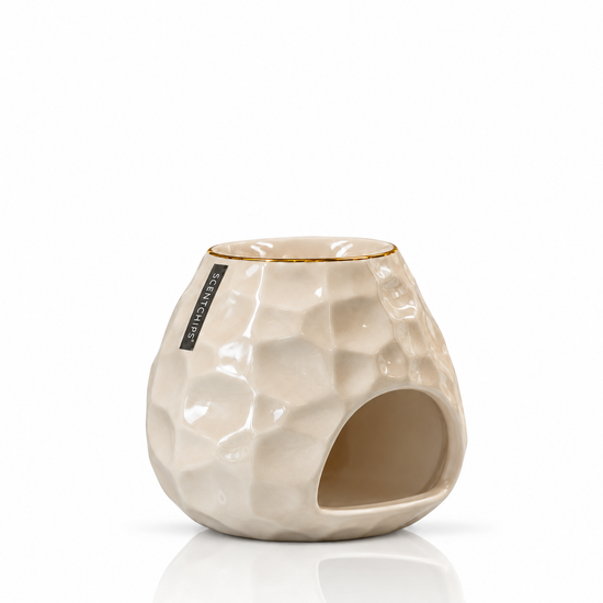 Scentchips | Συσκευή Καύσης με επίστρωση πορσελάνης | Sand Sphere Chiseled