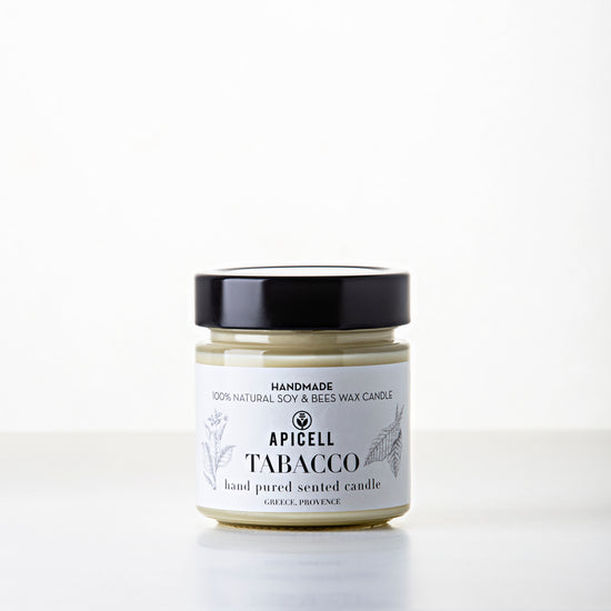 Tobacco | Soy & Beeswax Candle | Black & White