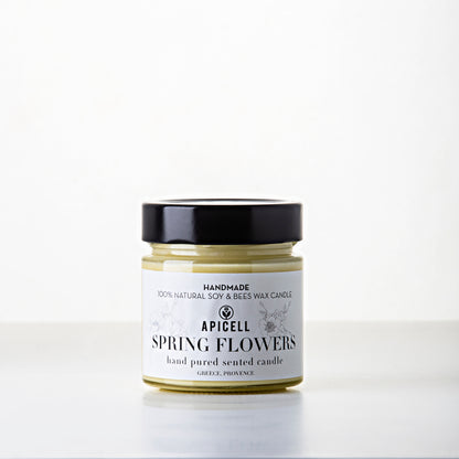 Spring Flowers | Soy & Beeswax Candles | Black & White