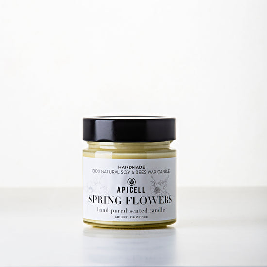 Spring Flowers | Αρωματικό Κερί Σόγιας | Black & White