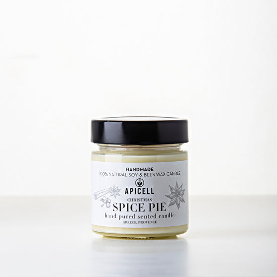 Spice Pie | Soy & Beeswax Candle | Black & White