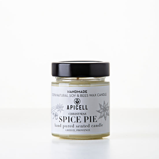 Spice Pie | Soy & Beeswax Candle | Black & White