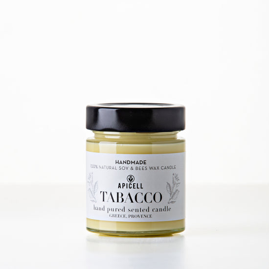 Tobacco | Soy & Beeswax Candle | Black & White